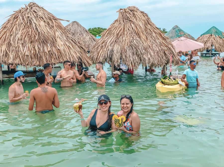 Cartagena: 4 Island Day Trip by Boat and Caribbean Lunch - Cholón, where the party is on the water
