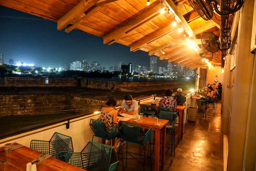 Cartagena: Boutique Rum and Chocolate Tasting at Lunático - The view and the social side