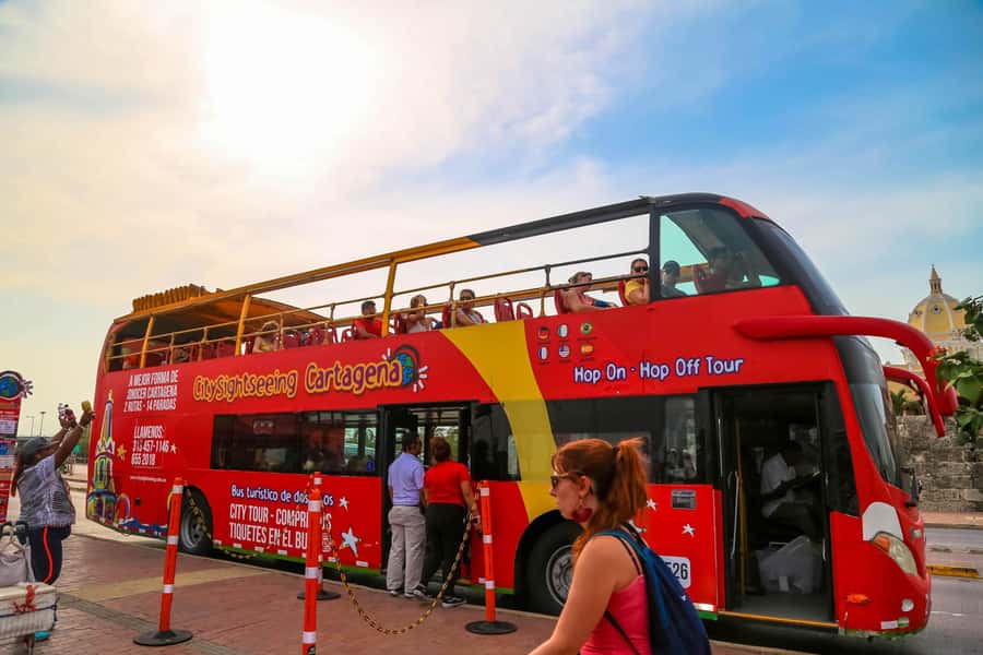 Cartagena: City Sightseeing Hop-On Hop-Off Bus Tour & Extras - Stop 1: Torre del Reloj and the old city entrance