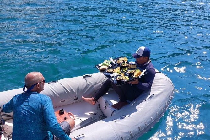 Full-Day Catamaran Tour through Tayrona - Fresh fish ceviche and the vegetarian option