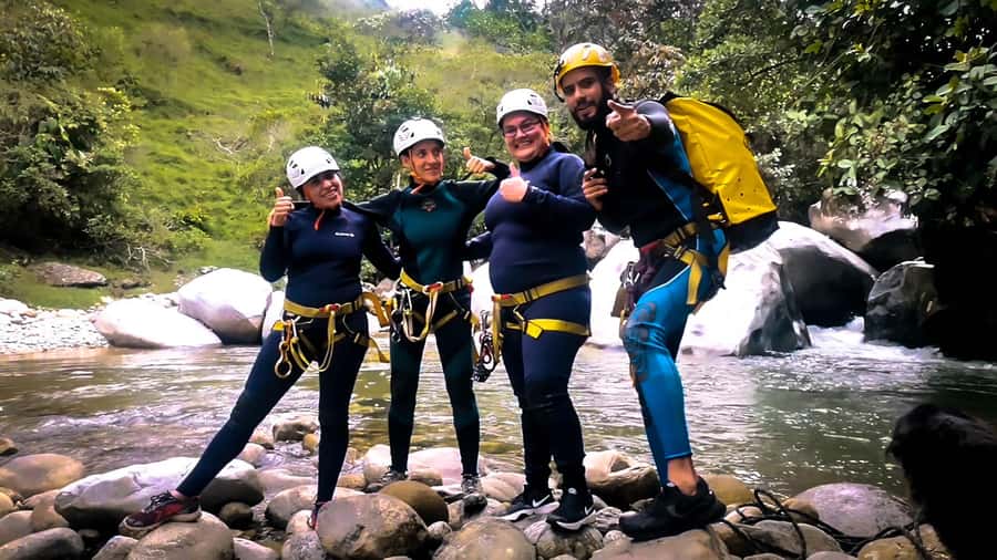 Guatapé Canyoning Adventure: Crystal Waters and Wildlife - Eight jumps, natural slides, and fast water