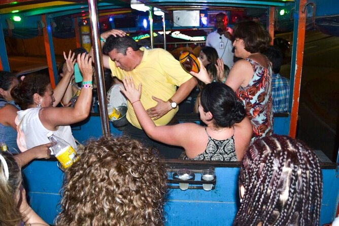 Party Bus Tour - Passing the Clock Tower, San Felipe Castle, and La India Catalina