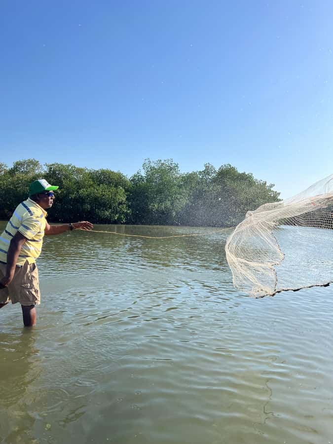 Typical lunch on beach, mangrove tour & fishing with natives - Lunch at 12:30 by the sea